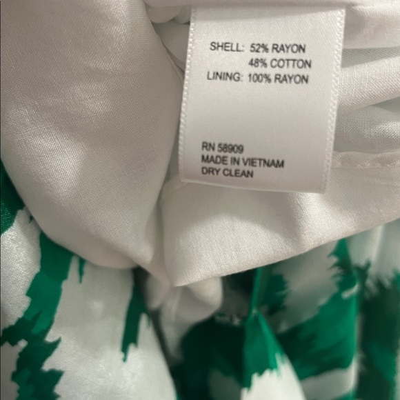 Alex Marie Lima Ruffle Elegant Green Ikat Patterned Maxi Dress Size 6 - Picture 7 of 8